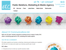 Tablet Screenshot of ekcommunications.co.uk